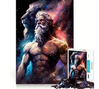Puzzle Zeus e il Leone da 1000 pezzi,gioco cognitivo divertente,struttura ad incastro precisa,attività per rafforzare i legami affettivi con i propri cari (38x26cm)