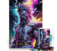 Puzzle Zeus︰ Neon Pantheon da 1000 pezzi,divertente attività per allenare la mente,senza sbavature,pezzi ben tagliati,attività coinvolgente per serate tranquille (38x26cm)