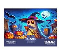 Puzzle Zucche Halloween 1000 pezzi difficile - Strega Fantasma Zucche 52x38cm