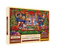 puzzledu calendrierde l' de Noël, compte à rebours jusqu'à Noël,Jouet puzzledu calendrierdu compte à rebours de noël2024 | Jouet puzzlecalendrieravec bords lisses pour anniversaire, noële