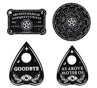 puzzlegame Tavola a pendolo per la divinazione - Set da tavola divinatorio per rabdomanzia,Incluse tavole Ouija in legno Tavole metafisiche Stregoneria Wiccan Altare Forniture