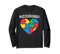 Puzzleologist Jigsaw Puzzle Lover Solver Donne Bambini Puzzle Maglia a Manica