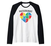 Puzzleologist Jigsaw Puzzle Lover Solver Donne Bambini Puzzle Maglia con Maniche Raglan