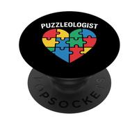 Puzzleologist Jigsaw Puzzle Lover Solver Donne Bambini Puzzle PopSockets PopGrip Adesivo