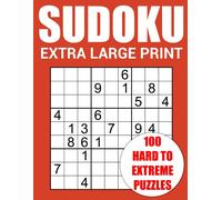 Puzzler Pro Publi Extra Large Print Sudoku - 100 Hard to Extreme Pu (Tascabile)