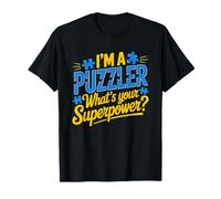 Puzzler Superpower Jigsaw Hobby Identity Humor Puzzle Power Maglietta