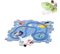 PuzzleRacer Kids Car Track Set, DIY Puzzle Tracks with Vehicles, 5/15/25PCS Puzzle Racer Kids Car Track Set, Children's Educational Puzzle Track Car Play Set (Space,5Pcs)