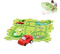 PuzzleRacer Kids Car Track Set, DIY Puzzle Tracks with Vehicles, 5/15/25PCS Puzzle Racer Kids Car Track Set, Children's Educational Puzzle Track Car Play Set (Land,5Pcs)