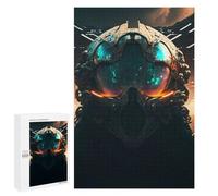 Puzzles 1000 PCS Per Adulti Alien Helmet Pilots Puzzle Per Adolescenti Giocattoli Decorazione Della Parete Decorazione Perfetta Decorazione Sfidante Per Risolvere 1000 PCS