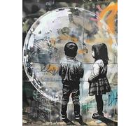 Puzzles 1000 Pezzi - Banksyss Street Art Graffiti - Gioco Di Memorias For The Elderly - Giocattoli Educativi Per La Famiglia Gifts - Abstract Art Puzzle Zx402Aw
