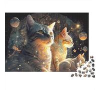 Puzzles 1000 Pezzi Cosmic Cats Fantasy Per Adulti E Ragazzi Puzzle Classico Impegnativo E Difficile Idea Regalo Uomo E Donna 38x26cm/1000pcs