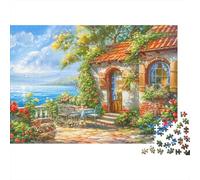 Puzzles 1000 Pezzi Cozy Cottage Garden Per Adulti E Bambini Con Intrattenimento Creativo Collection Idea Regalo Uomo E Donna 38x26cm/1000pcs