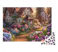 Puzzles 1000 Pezzi Cozy Cottage Garden Per Adulti E Bambini Con Puzzle Classico Impegnativo E Difficile Regalo Per Adulti E Bambini Da 14 Anni E Più 70x50cm/1000pcs