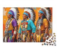Puzzles 1000 Pezzi Native American Chiefs Per Adulti E Bambini Con Puzzle Classico Collection Idea Regalo Uomo E Donna 70x50cm/1000pcs