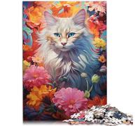 Puzzles 1000 pezzi per adulti Gattino in pittura a colori puzzle difficile un'opera d'arte per adolescenti di 14 anni e oltre 50 x 75 cm