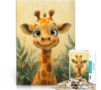Puzzles 1000 pezzi per adulti, il puzzle carino bambino giraffa è ideale come regalo per tutta la famiglia per adolescenti dai 14 anni e oltre 26 x 38 cm