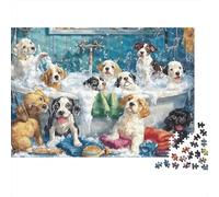 Puzzles 1000 Pezzi Puppies Bath Time Fun Per Adulti E Bambini Con Puzzle Classico Collection Regalo Per La Famiglia 70x50cm/1000pcs