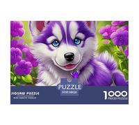 Puzzles 1000 Pezzi Siberian Husky Dog Per Adulti E Ragazzi Intrattenimento Creativo Collection Cute Puppy Theme Idea Regalo Uomo E Donna 38x26cm