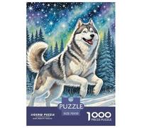 Puzzles 1000 Pezzi Siberian Husky Per Adulti E Bambini Con Giocattolo Colorato Collection Animal Theme Regalo Per Adulti E Bambini Da 14 Anni E Più 70x50cm/1000pcs