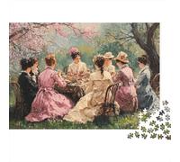 Puzzles 1000 Pezzi Victorian Ladies Picnic Per Adulti E Bambini Con Puzzle Classico Impegnativo E Difficile Regalo Per Adulti E Bambini Da 14 Anni E Più 38x26cm/1000pcs