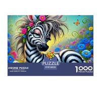 Puzzles 1000 Pezzi Zebra Per Adulti E Bambini Più Grandi Giocattolo Colorato Impegnativo E Difficile Cartoon Animal Theme Idea Regalo Uomo E Donna 38x26cm/1000pcs