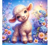Puzzles 1000 Pieces for Adults Sheep Blue Hydrangea, Hard Impossible Jigsaws 1000 pieces for adults, Educational Game Challenge Toy Colorful DIY puzzles for Home