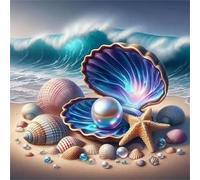 Puzzles 1000 Pieces for Adults Shell Pearl Sea, Hard Impossible Jigsaws 1000 pieces for adults, Educational Game Challenge Toy Colorful DIY puzzles for Home