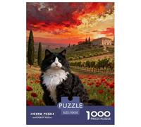 Puzzles 1000 Teile Bora Katze Erwachsene Klassische Puzzles Geschenk Interaktives Spielzeug Pädagogisches Spiel Home Dekoration 70x50cm/1000pcs