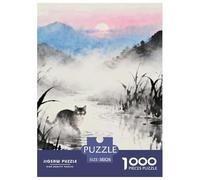 Puzzles 1000 Teile Flachkopfige Katze Erwachsene Klassische Puzzles Interaktives Spielzeug Pädagogisches Spiel Home Dekoration 38x26cm/1000pcs