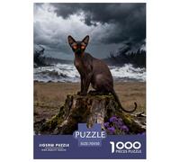 Puzzles 1000 Teile Peter die kahle Katze Erwachsene Klassische Puzzles Geschenk Schwer Pädagogisches Spielzeug Pädagogisches Spiel Home Dekoration 70x50cm/1000pcs