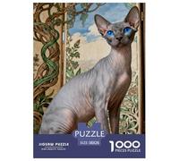Puzzles 1000 Teile Peter die kahle Katze Erwachsene Klassische Puzzles Herausforderung Spielzeug Pädagogisches Spiel Home Dekoration 38x26cm/1000pcs