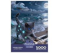 Puzzles 1000 Teile Russische blaue Katze Erwachsene Klassische Puzzles Geschenk Schwer Pädagogisches Spielzeug Pädagogisches Spiel Home Dekoration 38x26cm/1000pcs