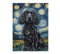 Puzzles 1000pcs(52x38cm) Für Erwachsene Starry Night Cocker Spaniel Art Print-5 Puzzles Anti-Stress Spielzeug Urlaub Zu Hause Zeitvertreib Gehirntraining 1000pcs(52x38cm)