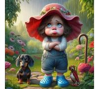 Puzzles 200 Pieces for Adults Unhappy Girl Garden, Hard Impossible Jigsaws 200 pieces for adults, Educational Game Challenge Toy Colorful DIY puzzles for Home