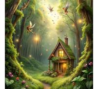 Puzzles 60 Pieces for Adults Fairy Grove Cottage, Hard Impossible Jigsaws 60 pieces for adults, Educational Game Challenge Toy Colorful DIY puzzles for Home