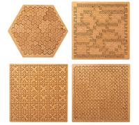 Puzzles a Tavolette Frattali, Rompicapi in Legno Ad Incastro con Cornice, Labirinto Creativo Unico e Irregolare, Sfida di Pensiero Contrario per Adulti, Puzzle Senza Immagine