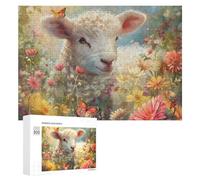 Puzzles Cute Sheep Jigsaw per adulti Famiglia Attività Giochi Home Decor Puzzle 300 PCS