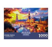 Puzzles Da 1000 Pezzi Per Plaza De España Puzzle Impossibili Carta Al 100% Idea Regalo Uomo E Donna Great Architecture Regalo Per Adulti E Bambini Per Adulti 14+ 38x26cm/1000pcs