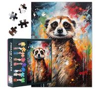 Puzzles for Adults 1000 Pieces Meerkat Animal Jigsaw Puzzles, Puzzle per adulti, Educational Fun Games or Toys for Elders Friends 50 x 70 cm