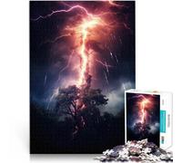 Puzzles for Adults 1000 Puzzles Lightning City Skyline Made of cardboard，for age 14 years and over For Family Fun & Game Night Unique Home Decorations and Gifts。size：38x52cm/14.96x20.47inch