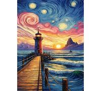 Puzzles for Adults 120 Pezzi Faro Dell'Alba Puzzle Giochi 25 x 20 cm Intrattenimento Creativo Puzzle Classico Puzzle Difficile Puzzle da 120 Pezzi per Adulti