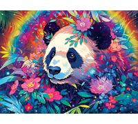 Puzzles for Adults 200 Pezzi Fiore Animale Panda Puzzle Giochi 35 x 25 cm Intrattenimento Creativo Puzzle Classico Puzzle Difficile Puzzle da 200 Pezzi per Adulti