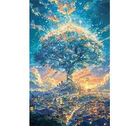 Puzzles for Adults 2000 Pezzi Città Albero della Vita Puzzle Giochi 100 x 70 cm Intrattenimento Creativo Puzzle Classico Puzzle Difficile Puzzle da 2000 Pezzi per Adulti