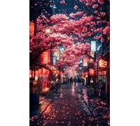 Puzzles for Adults 520 Pezzi Fiori Rosa Street Puzzle Giochi 52 x 38 cm Intrattenimento Creativo Puzzle Classico Puzzle Difficile Puzzle da 520 Pezzi per Adulti