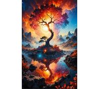 Puzzles for Adults 70 Pezzi Albero della Vita All'Alba Puzzle Giochi 20 x 15 cm Intrattenimento Creativo Puzzle Classico Puzzle Difficile Puzzle da 70 Pezzi per Adulti