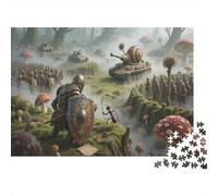 Puzzles in Legno da 1000 Pezzi Gioco per Adulti e Bambini oltre 14 Anni Tema Cavalieri della Guerra 75x50cm Ottimo per Decorazione dInterni Divertente Sfida Creativa