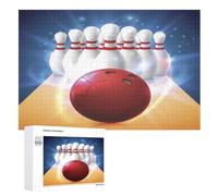 Puzzles in Legno Di Per Adulti Bowling 1000 Pezzi Puzzle Impegnativi Per Famiglia,regalo Di Festa Regali Di Divertente (75×50cm)