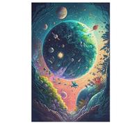 Puzzles in Legno Di Per Adulti Crazy Space Landscape 1000 Pezzi Puzzle Impegnativi Per Famiglia,regalo Di Festa Regali Di Divertente 78×53cm