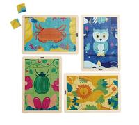 Puzzles magiques 24 pièces - Les animaux - Lot de 4