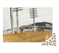 Puzzles museo 1000 Pezzi Edward Hopper Rompicapo in Legno, Relax Puzzle arte, Giochi Rompicapo, Puzzle dipinto Per Giovani E Adulti Regali, Decorazioni Per La Casa